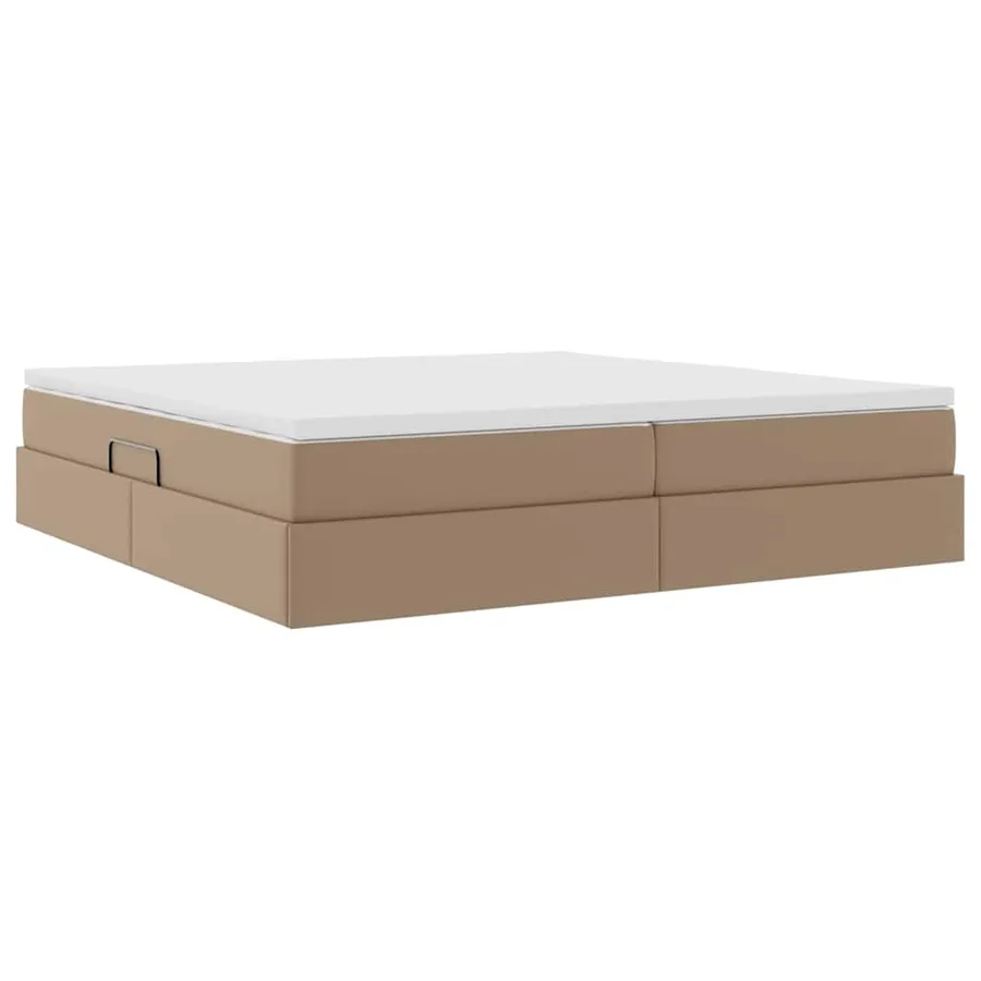 Lit avec rangement et matelas Cappuccino 200 x 200 cm - 9