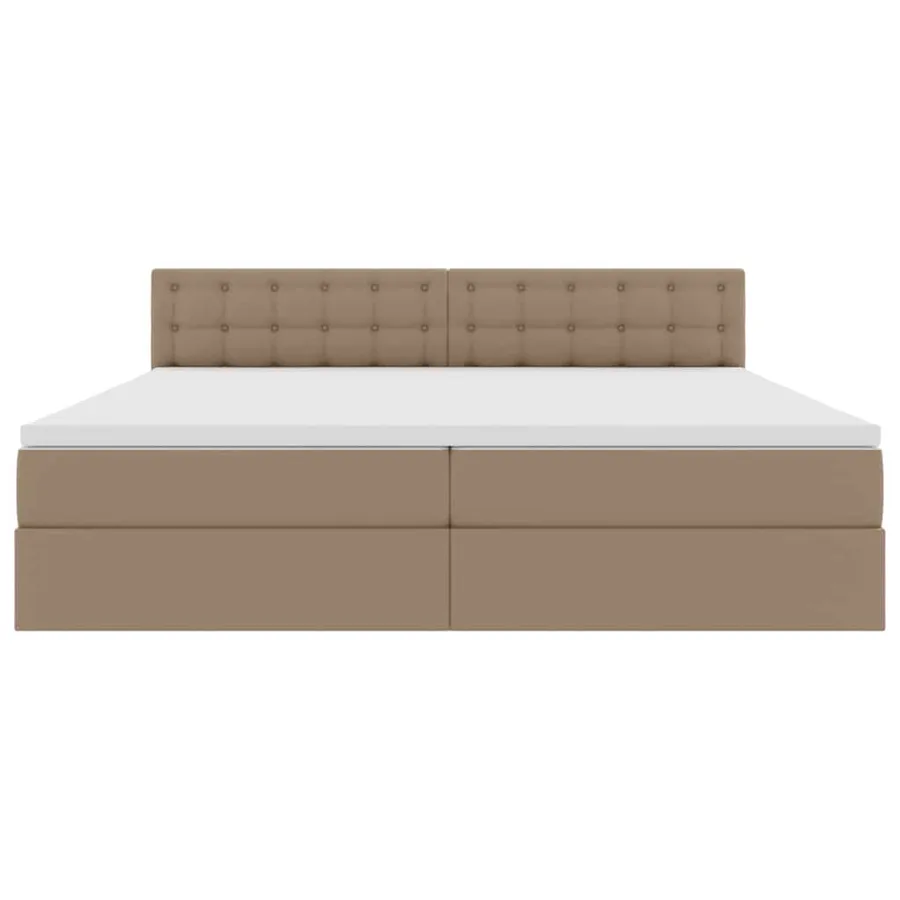 Lit avec rangement et matelas Cappuccino 200 x 200 cm - 6