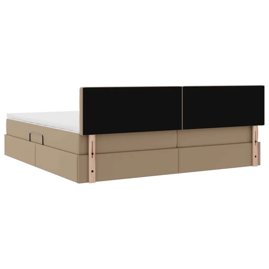 Lit avec rangement et matelas Cappuccino 200 x 200 cm - 8