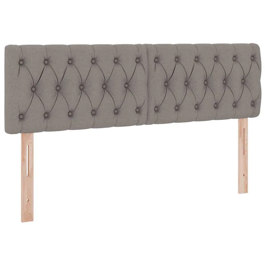 Lit de rangement LED avec matelas Taupe 140 x 190 cm Tissu - 8