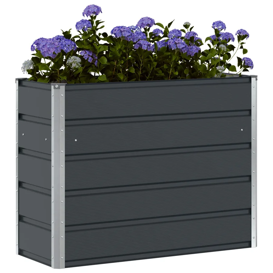 Jardinière Anthracite 100 x 40 x 75 cm Acier - 3