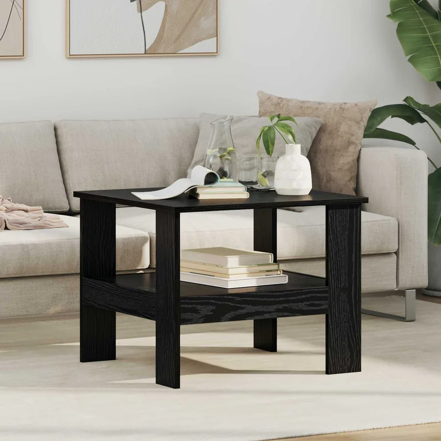 Table basse Chêne noir 57 x 55 x 45 cm Bois d'ingénierie