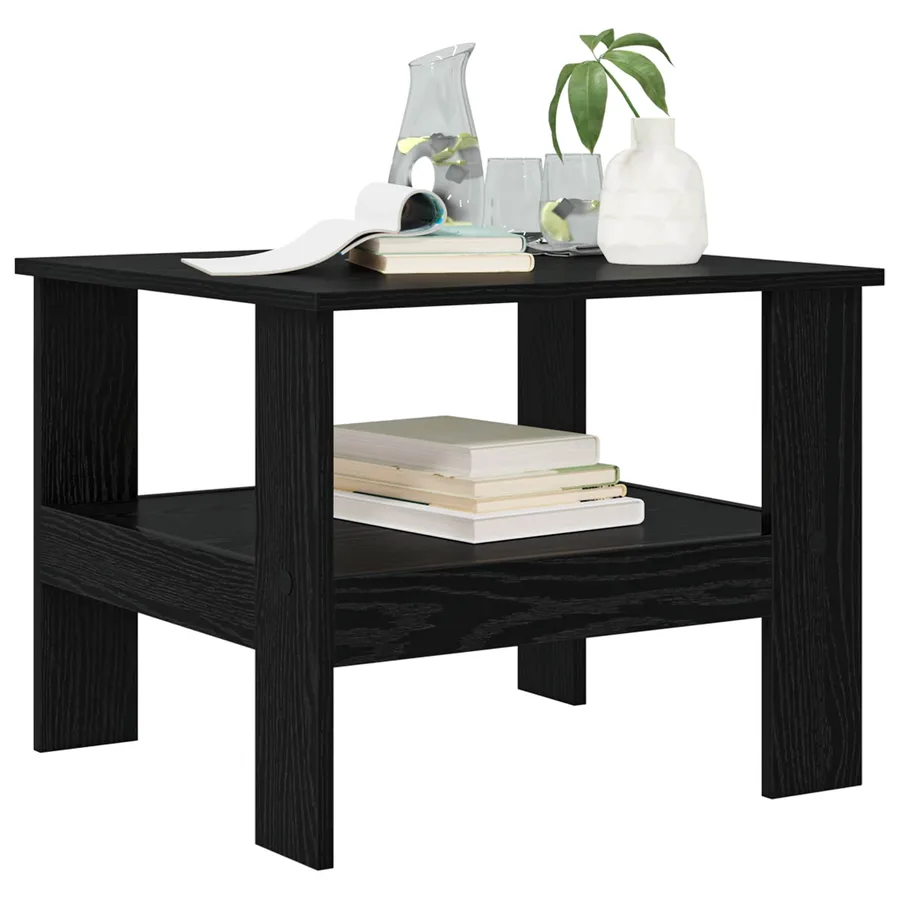 Table basse Chêne noir 57 x 55 x 45 cm Bois d'ingénierie - 3