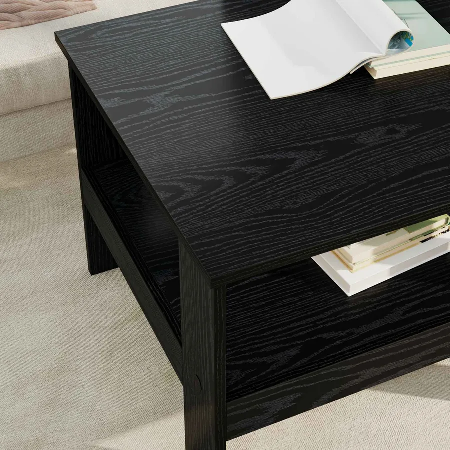 Table basse Chêne noir 57 x 55 x 45 cm Bois d'ingénierie - 4