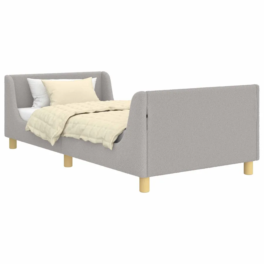 Cadre de lit pour enfants avec tête de lit Gris clair 80x200 cm - 3
