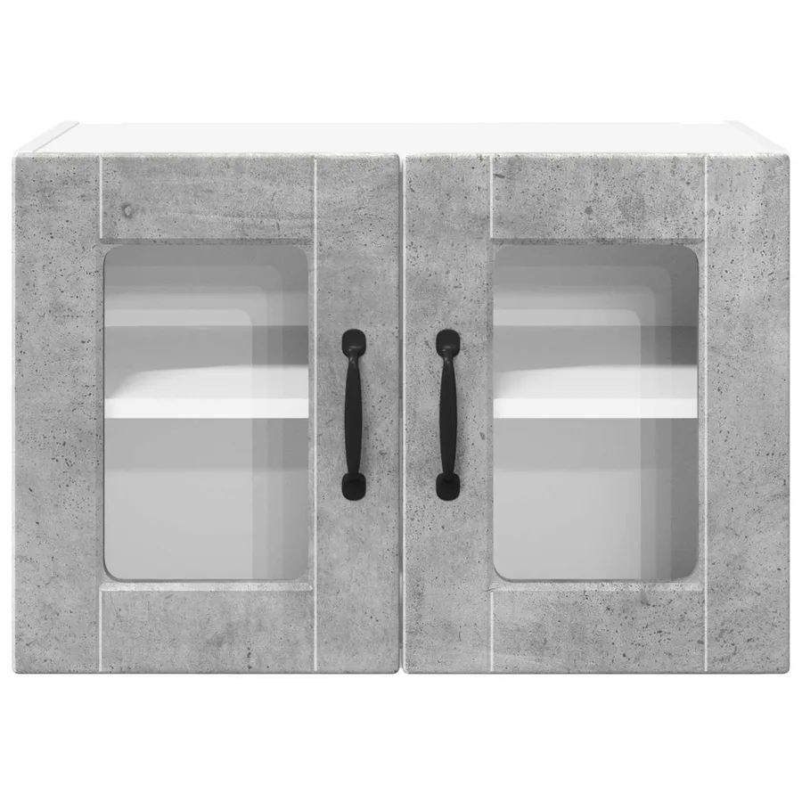 Cabinet en verre mural PORTO 2 pcs Gris béton 60 x 31 x 40 cm - 7