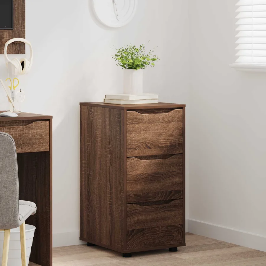 Armoire de rangement Chêne brun 40 x 48 x 81 cm - 4