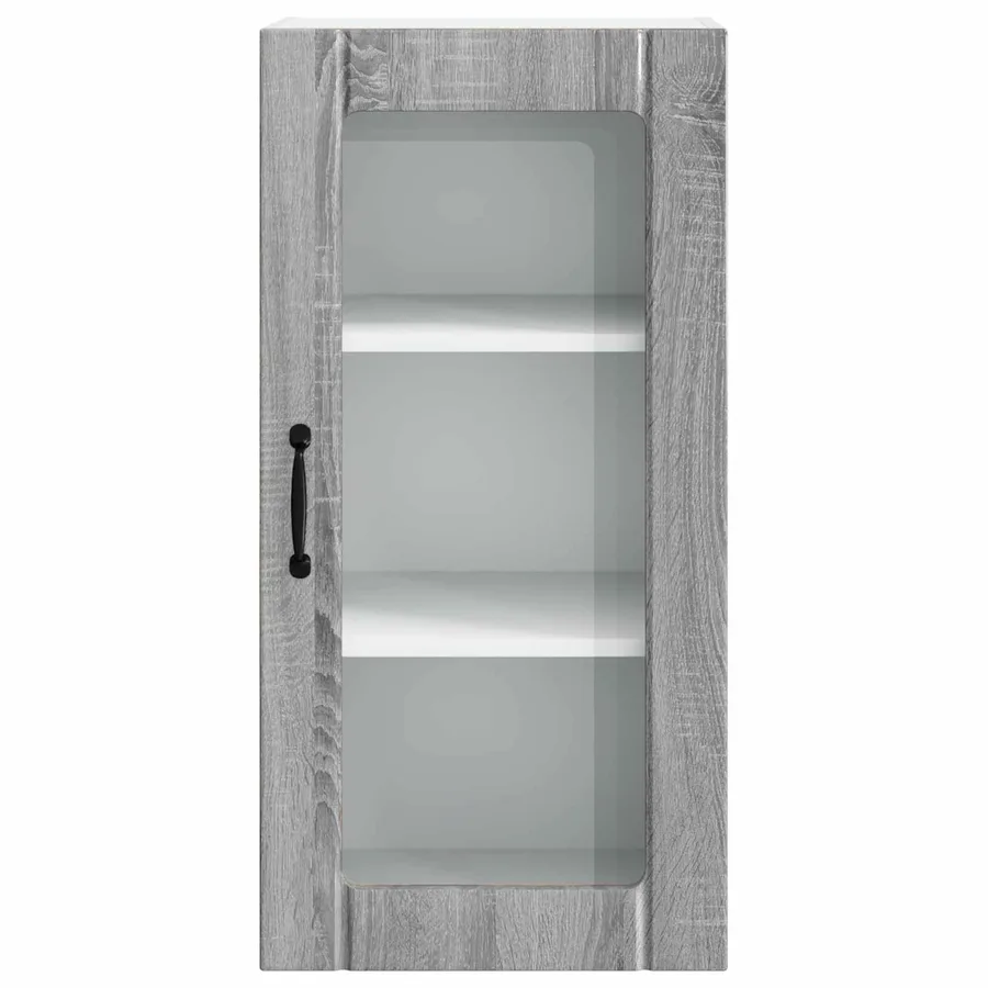 Cabinet en verre mural PORTO 2 pcs Gris Sonoma 40 x 31 x 80 cm - 7