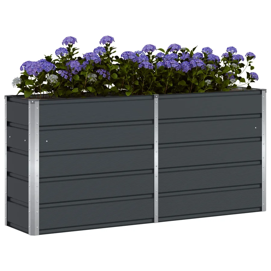 Jardinière Anthracite 160 x 40 x 75 cm Acier - 3