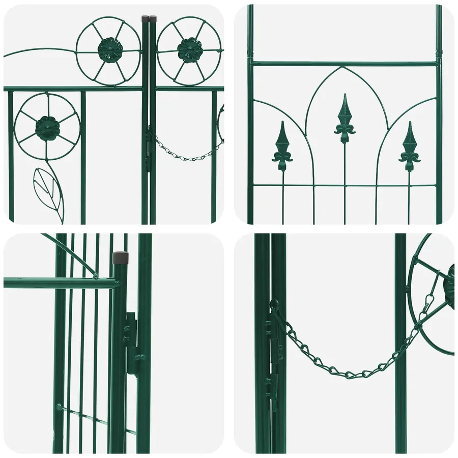 Arche de jardin avec verrouillage Vert 102 x 50 x 218 cm - 9