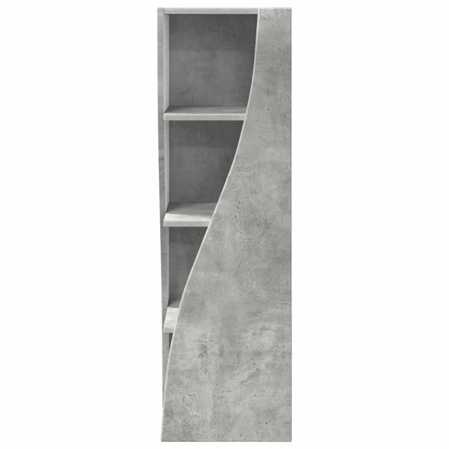 Meuble d'angle Gris béton 32x32x102cm Bois d'ingénierie - 6