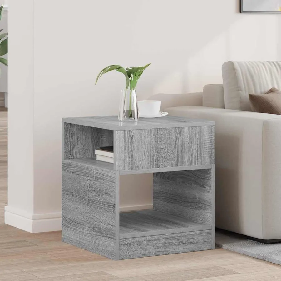 Table d'appoint Gris Sonoma 40,5 x 40 x 45 cm Bois d'ingénierie
