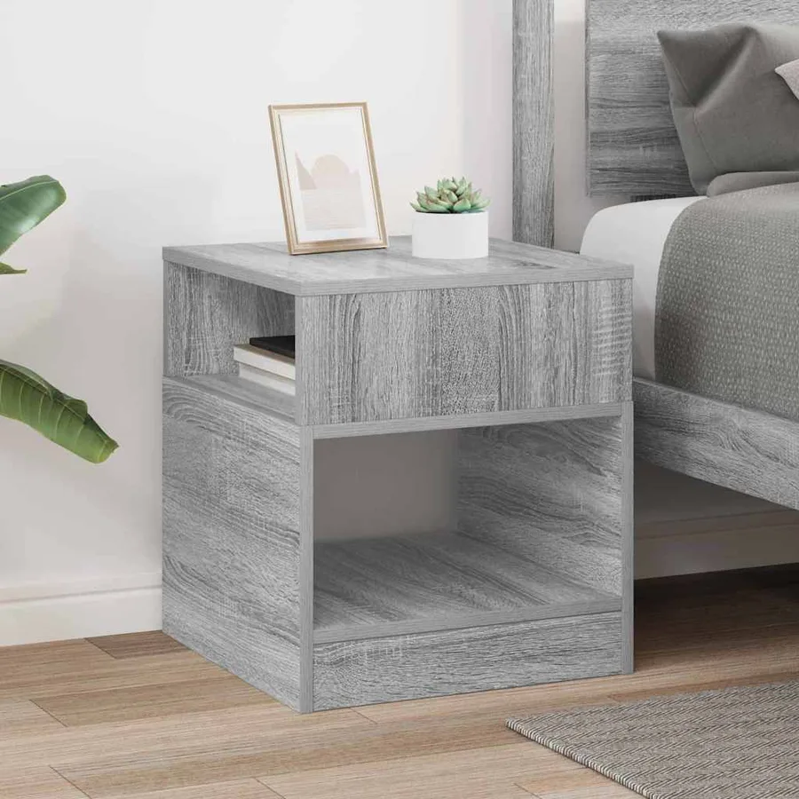 Table d'appoint Gris Sonoma 40,5 x 40 x 45 cm Bois d'ingénierie - 4