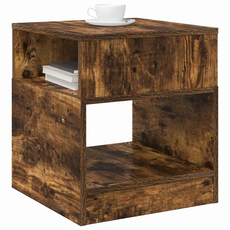 Table d'appoint Chêne fumé 40,5 x 40 x 45 cm Bois d'ingénierie - 3