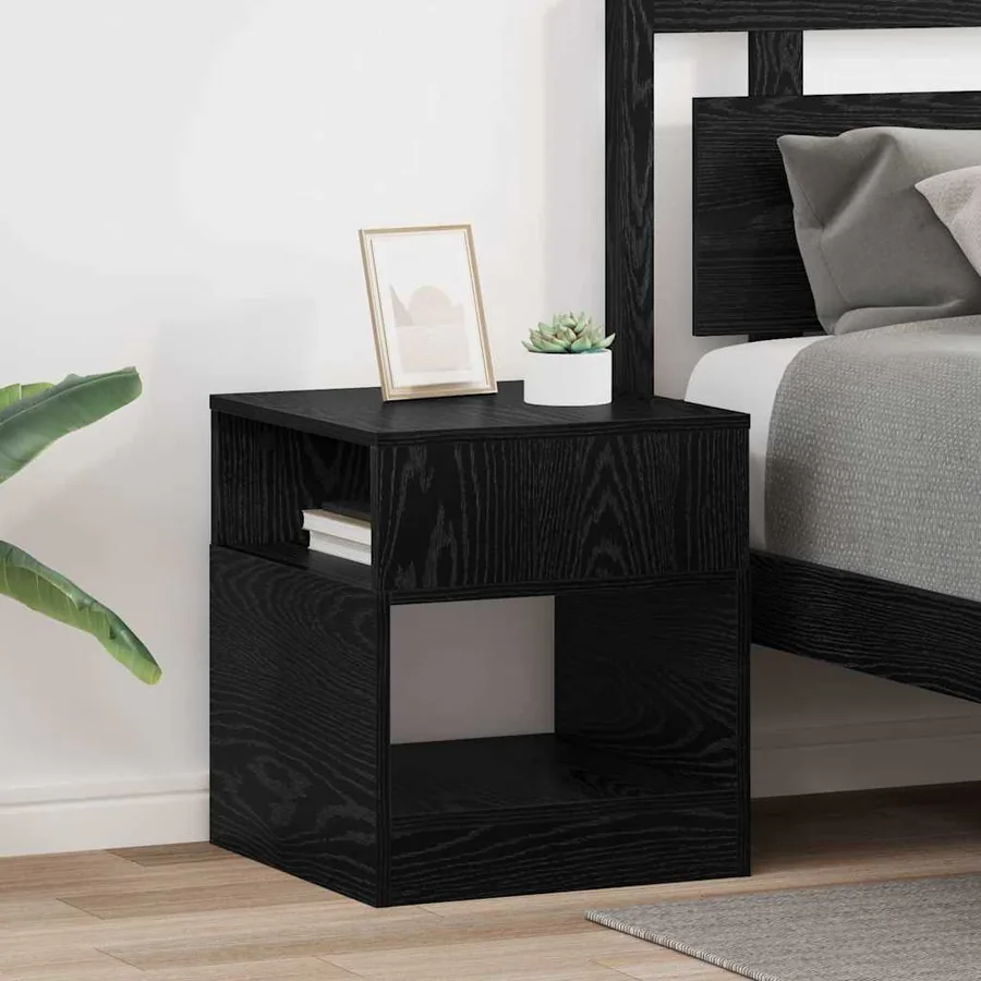 Table d'appoint 2 pcs Chêne noir 40,5 x 40 x 45 cm