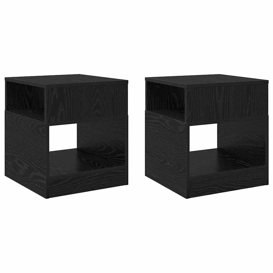 Table d'appoint 2 pcs Chêne noir 40,5 x 40 x 45 cm - 2