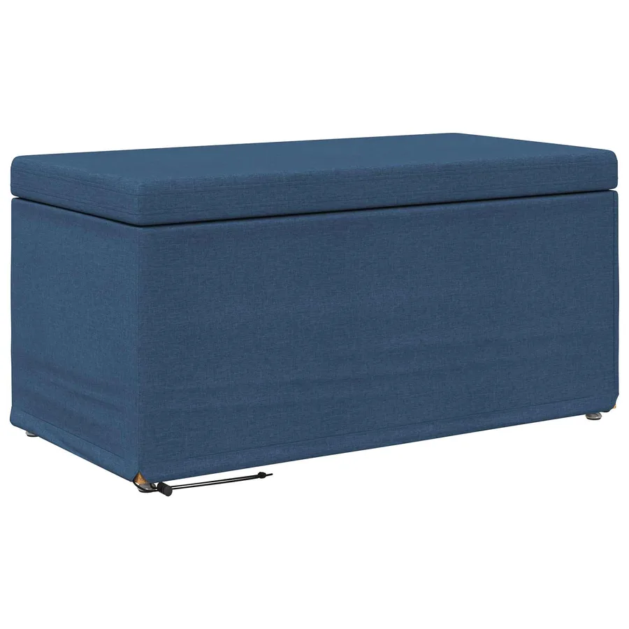 Tabouret Bleu 81 x 41 x 40 cm Tissu et bois stratifié - 2