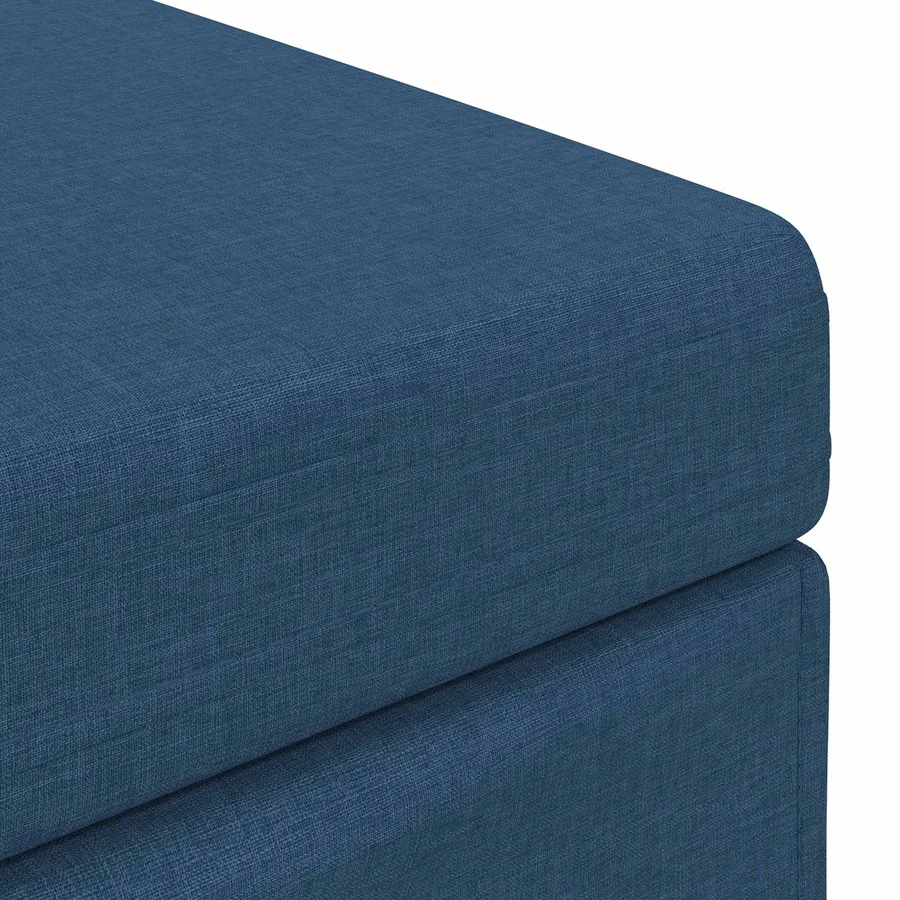 Tabouret Bleu 81 x 41 x 40 cm Tissu et bois stratifié - 6