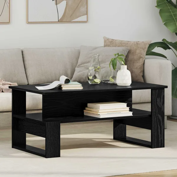 Table basse Chêne noir 90 x 50 x 40 cm Bois d'ingénierie