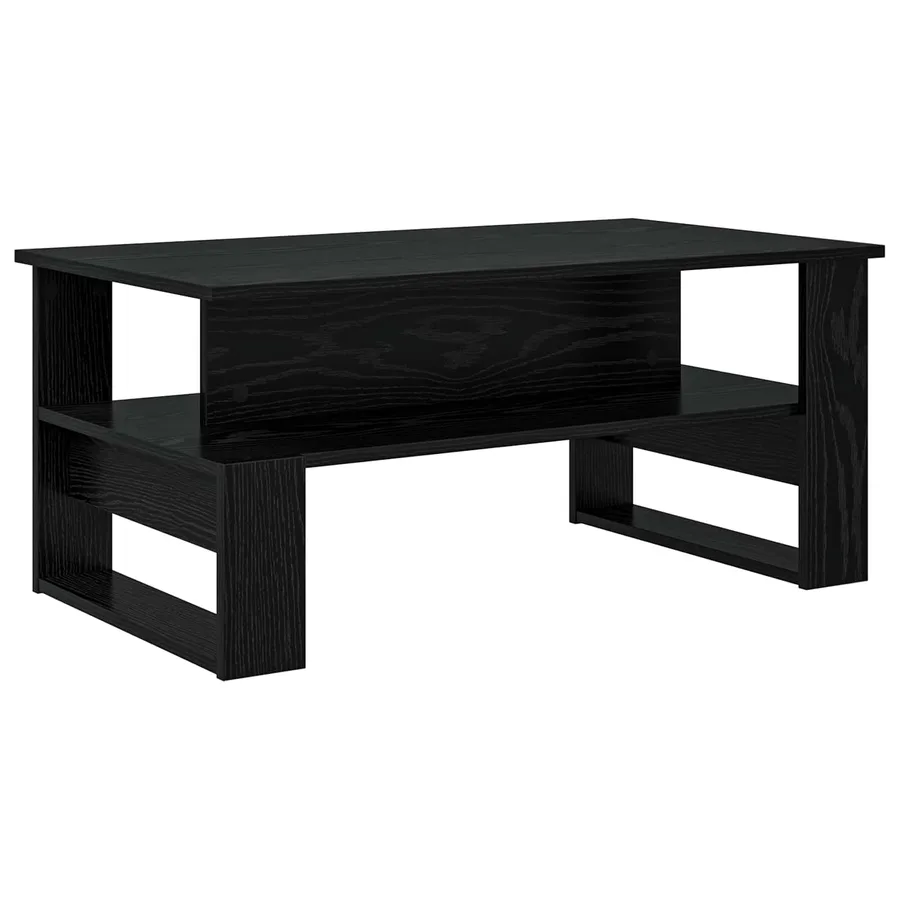 Table basse Chêne noir 90 x 50 x 40 cm Bois d'ingénierie - 2