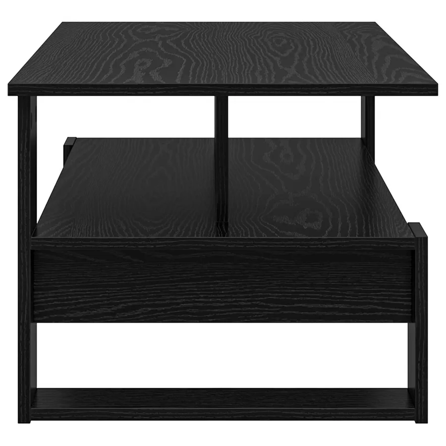 Table basse Chêne noir 90 x 50 x 40 cm Bois d'ingénierie - 6