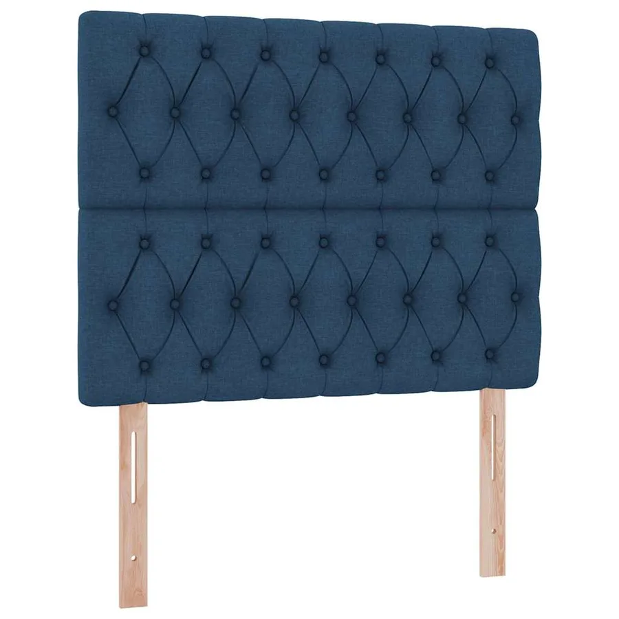 Lit avec rangement et matelas Bleu 120 x 200 cm tissu - 9