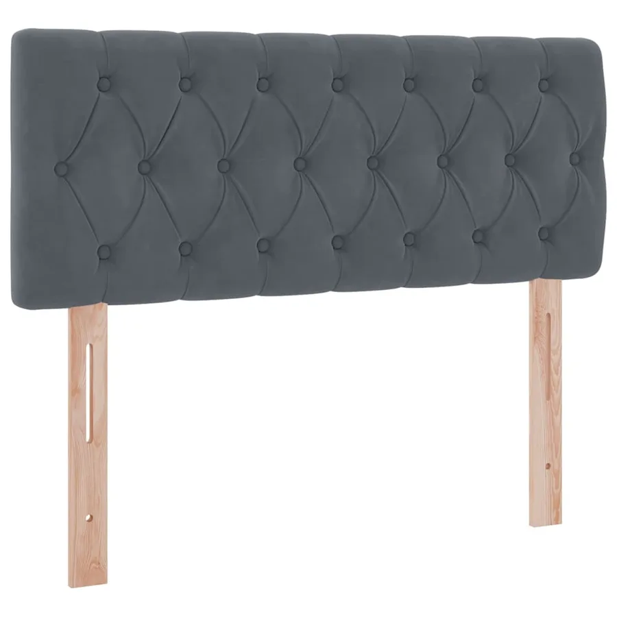 Lit de rangement LED avec matelas Gris foncé 120 x 190 cm - 8
