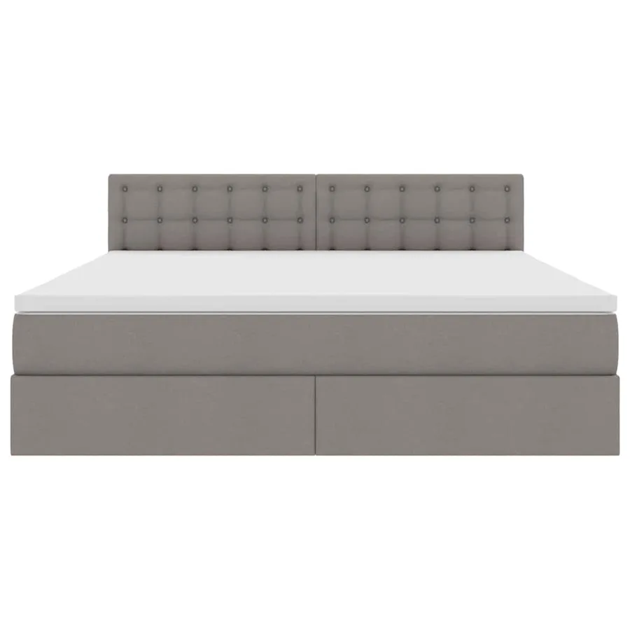 Lit avec rangement et matelas avec matelas Taupe 160 x 200 cm - 7