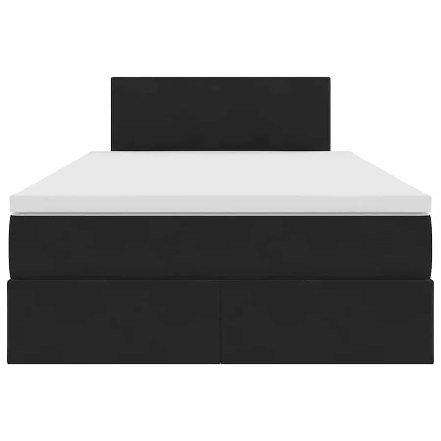 Lit de Rangement avec matelas Noir 120 x 190 cm Velours - 6
