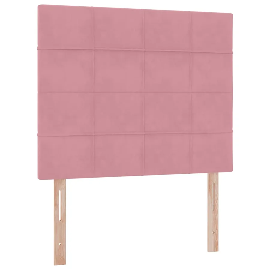 Lit de rangement LED avec matelas Rose 120 x 190 cm Velours - 10