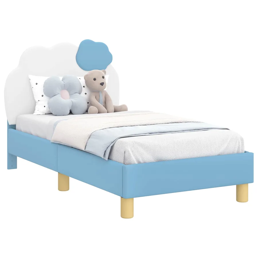 Cadre de lit pour tout-petit avec tête de lit Bleu 70 x 140 cm - 2