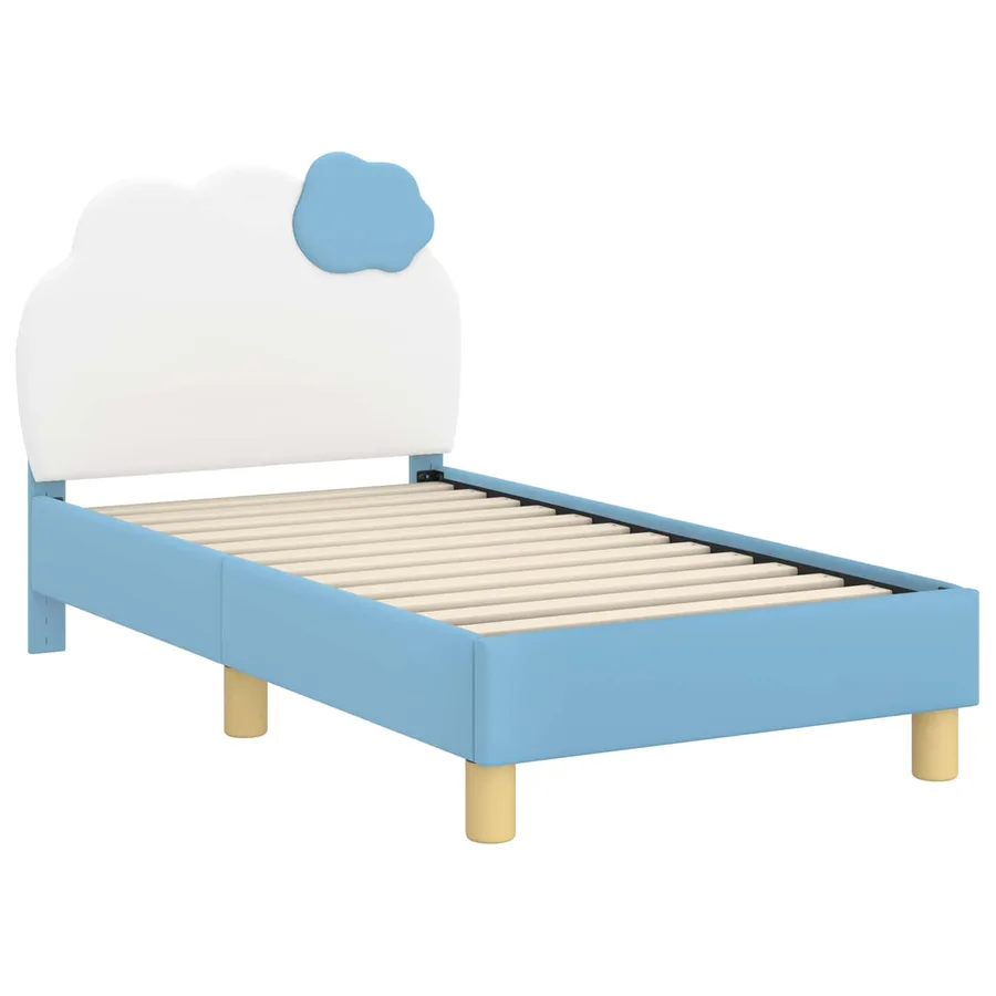 Cadre de lit pour tout-petit avec tête de lit Bleu 70 x 140 cm - 4
