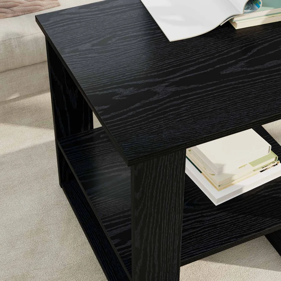 Table basse Chêne noir 51 x 50 x 50 cm Bois d'ingénierie - 4