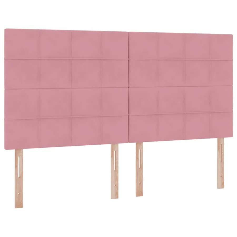 Lit de rangement LED avec matelas Rose 160 x 200 cm Velours - 8