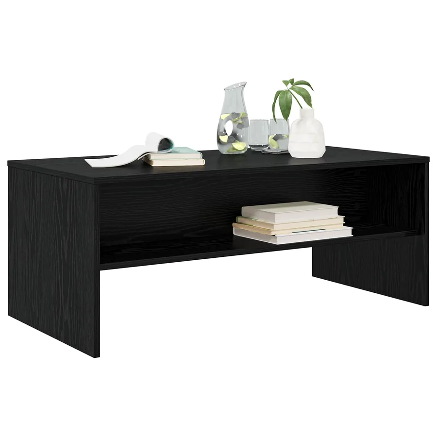 Table basse Chêne noir 100 x 50 x 40 cm Bois d'ingénierie - 3