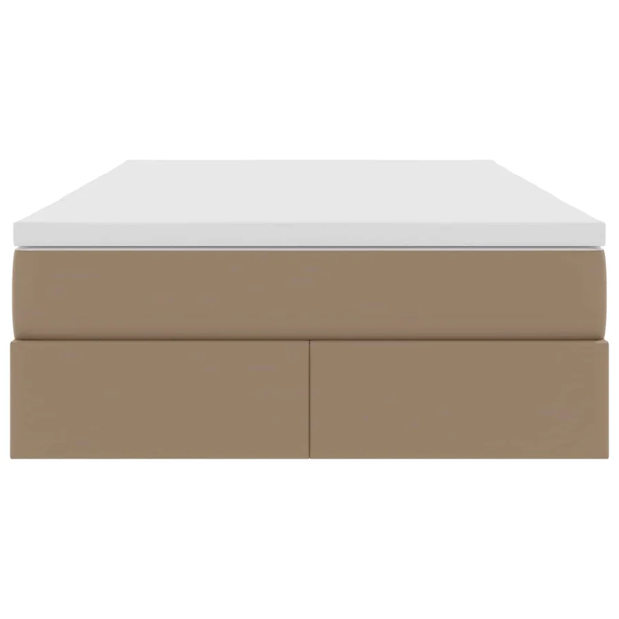 Lit avec rangement et matelas Cappuccino 120 x 190 cm - 7