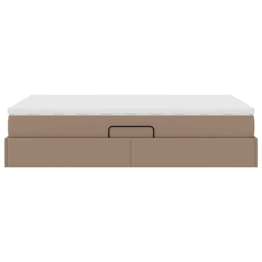 Lit avec rangement et matelas Cappuccino 120 x 190 cm - 9