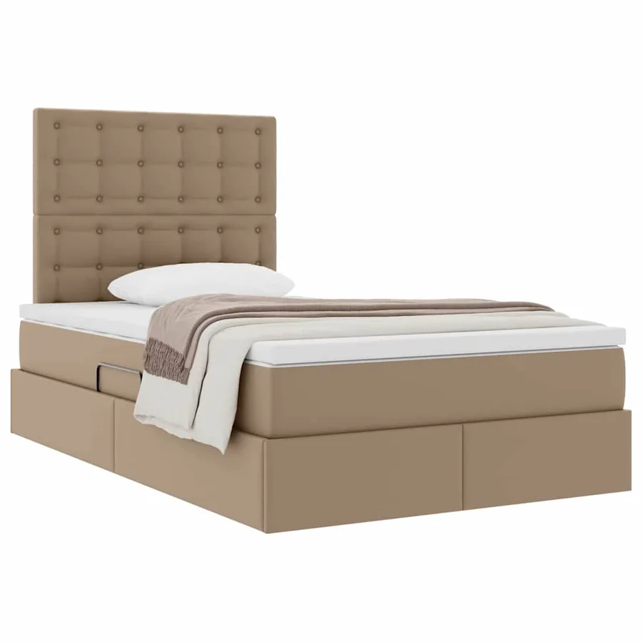 Lit de Rangement Cappuccino 120 x 190 cm Cuir synthétique - 3