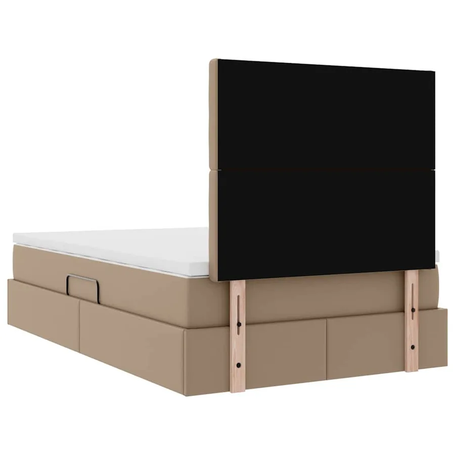 Lit avec rangement et LED Cappuccino 120 x 190 cm Simili cuir - 12