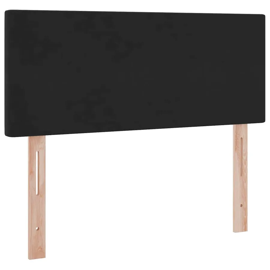 Lit de rangement LED avec matelas Noir 120 x 200 cm Velours - 8