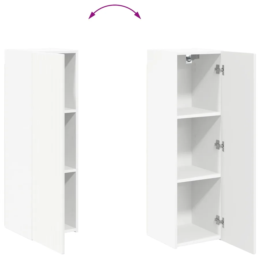 Ensemble de meuble TV mural Montage mural 6 pcs Blanc - 15
