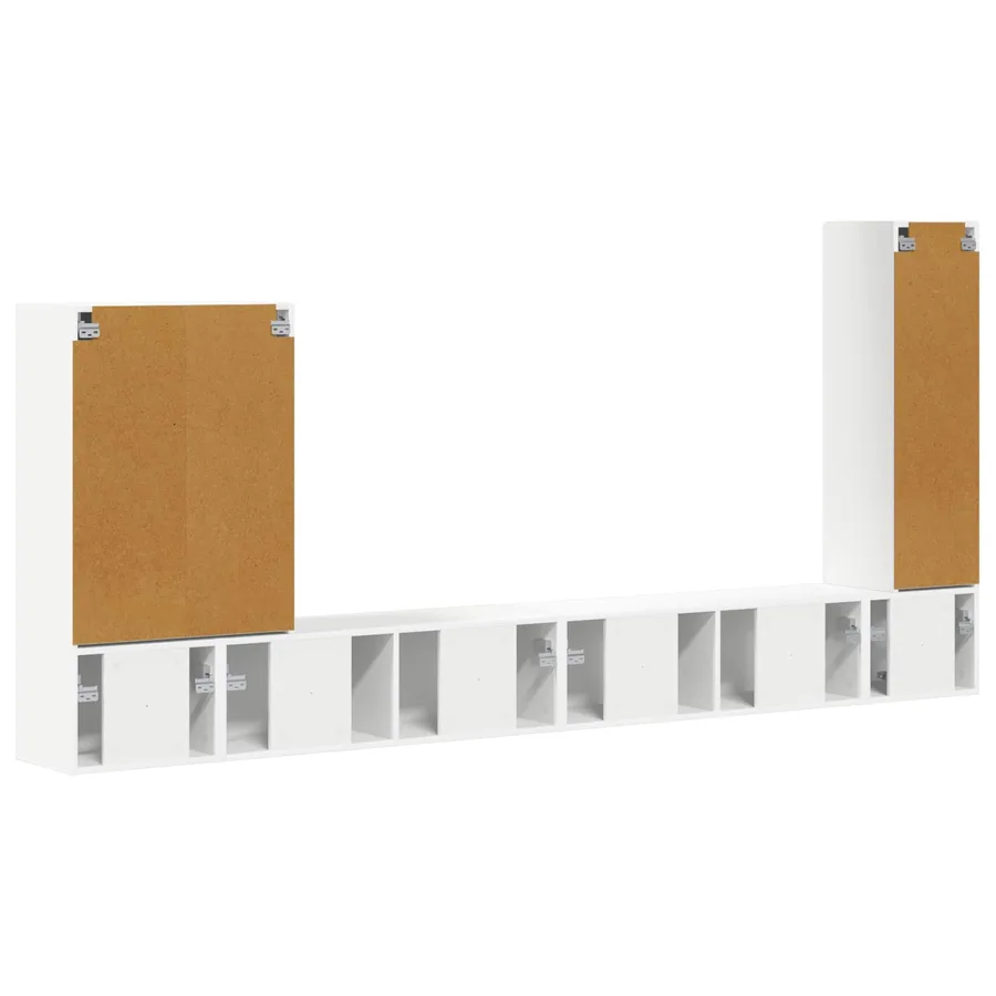 Ensemble de meuble TV mural Montage mural 6 pcs Blanc - 8