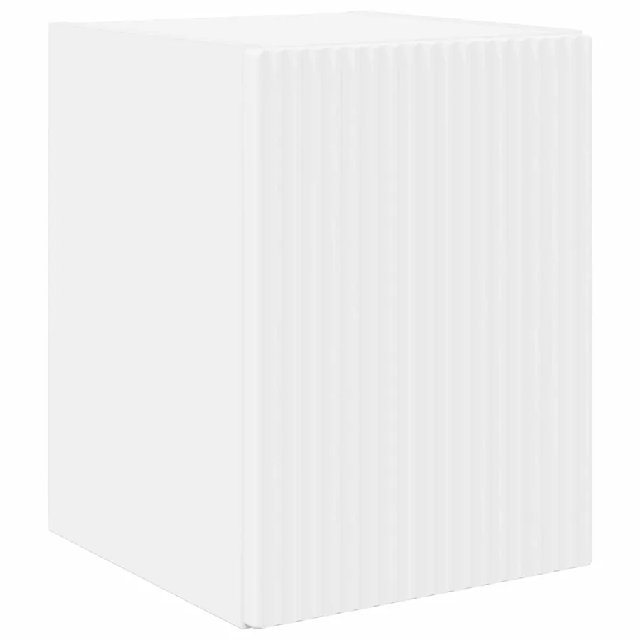 Ensemble meuble TV Montage mural 4 pcs Blanc Bois d'ingénierie - 5