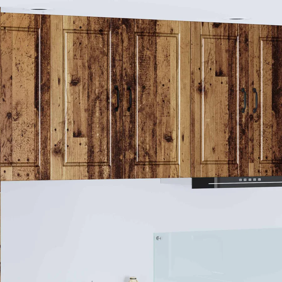 Meuble mural PORTO Bois ancien 80 x 31 x 80 cm