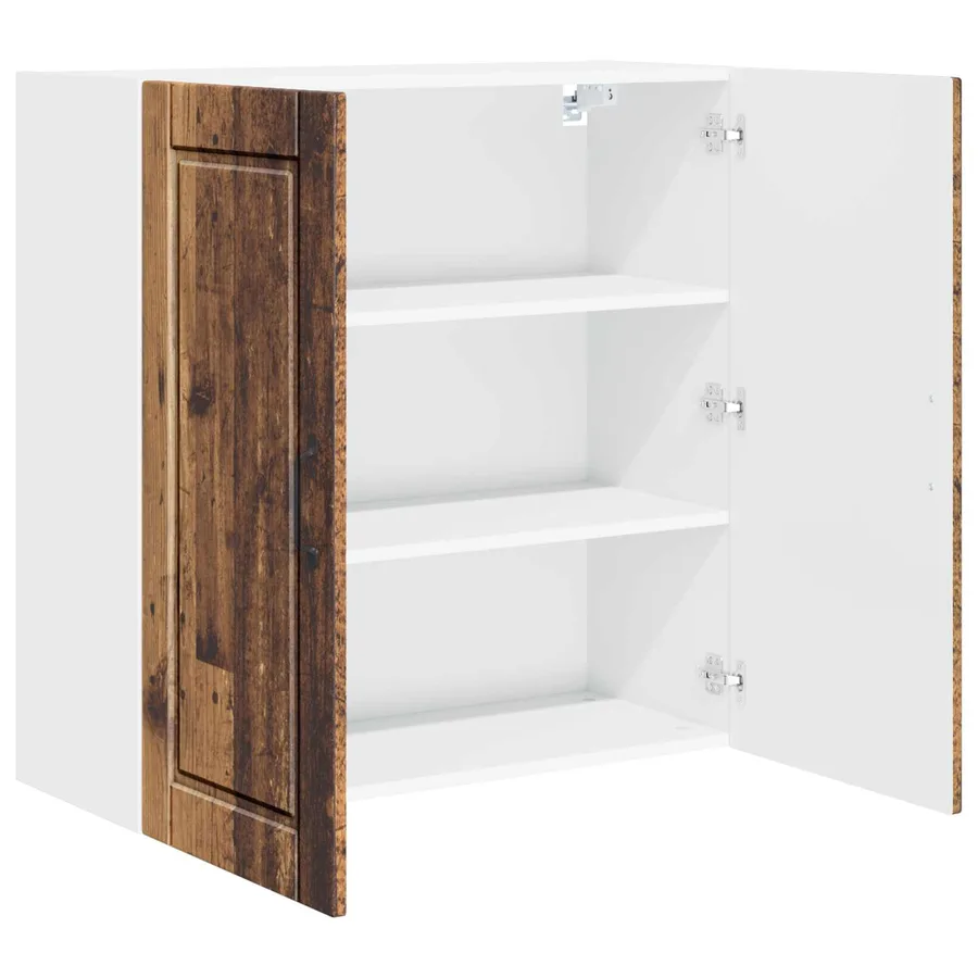 Meuble mural PORTO Bois ancien 80 x 31 x 80 cm - 5