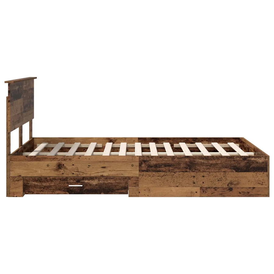 Cadre de lit Bois ancien 120 x 190 cm Bois d'ingénierie - 9