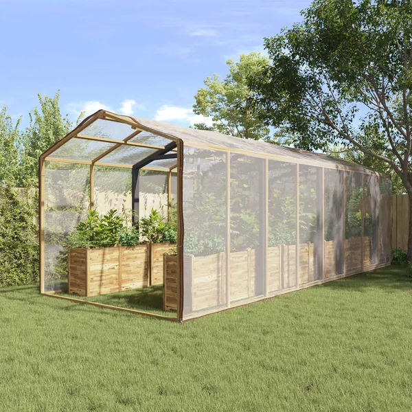 Couverture pour plantes Transparent 8 x 8 m PE