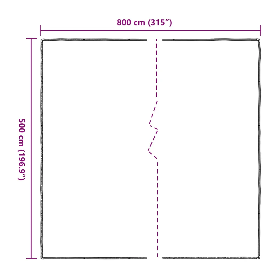 Couverture pour plantes Transparent 5 x 8 m PE - 10
