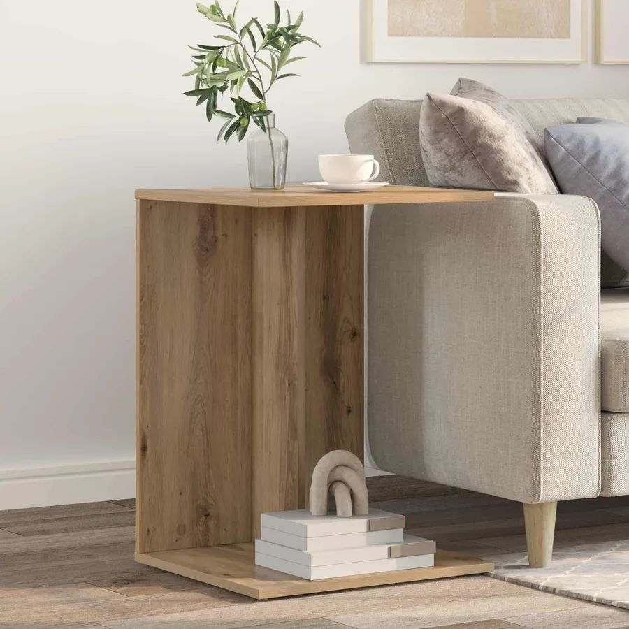 Table d'appoint Chêne artisanal 45 x 40 x 62,5 cm