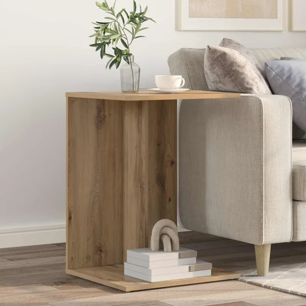 Table d'appoint Chêne artisanal 45 x 40 x 62,5 cm